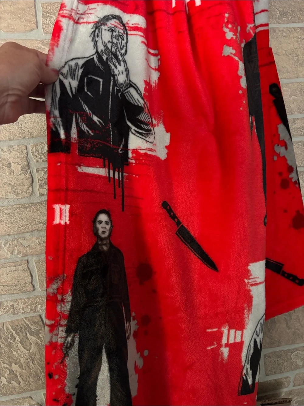 New Release Michael Myers Halloween blanket, graphic red background